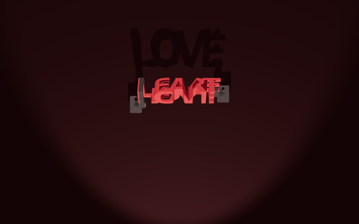 LOVE casting the HEART shadow