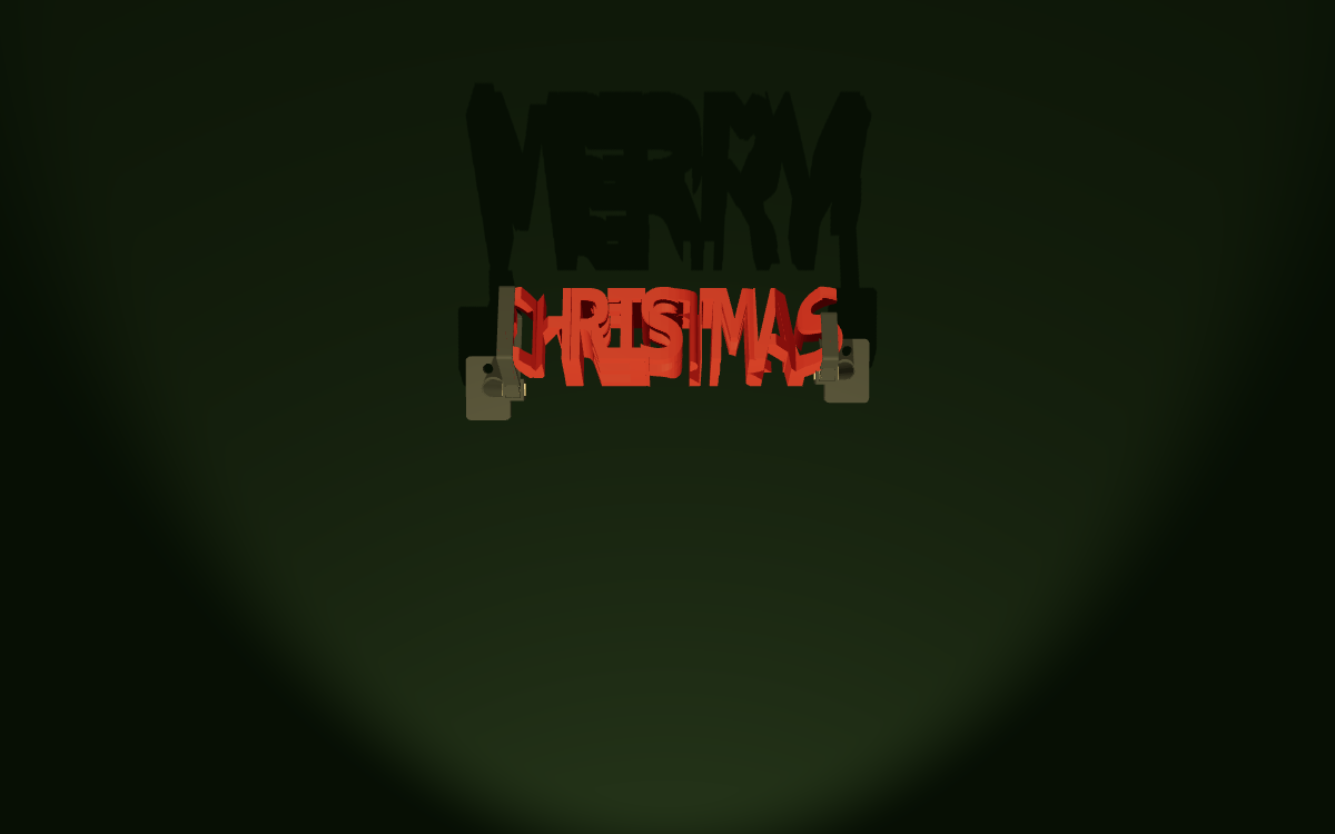 MERRY casting the CHRISTMAS shadow